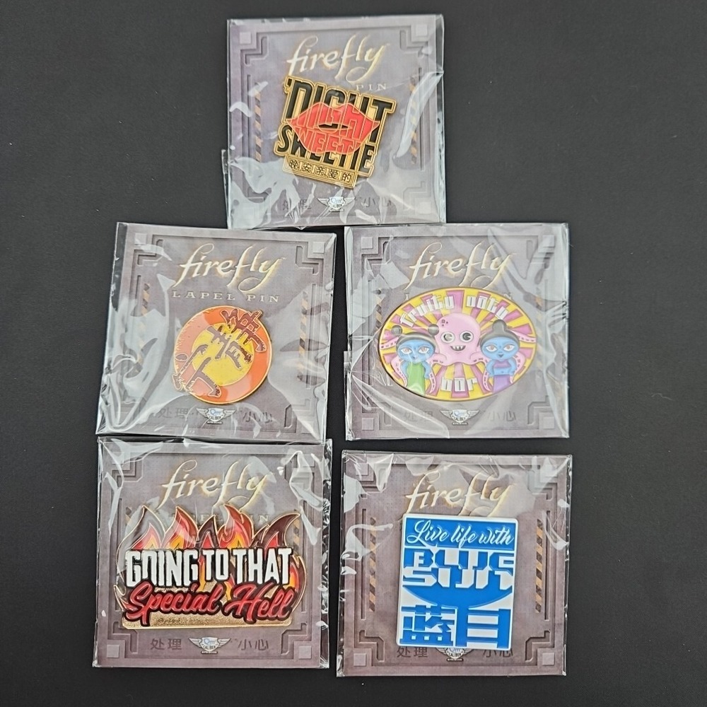 Firefly Serenity Loot Crate Pins Lot Of 5 Rare‎ New Sealed